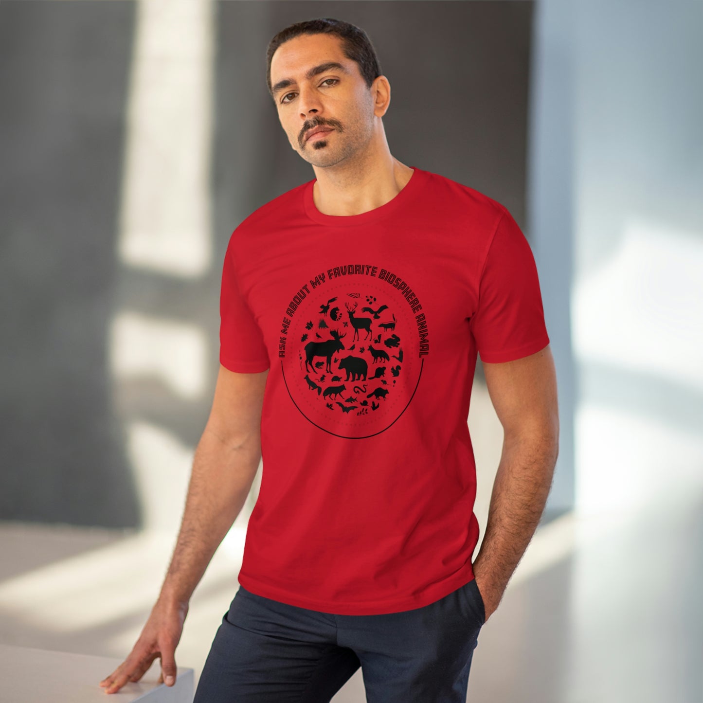 "Ask Me About My Favourite Biosphere Animal" Organic T-Shirt