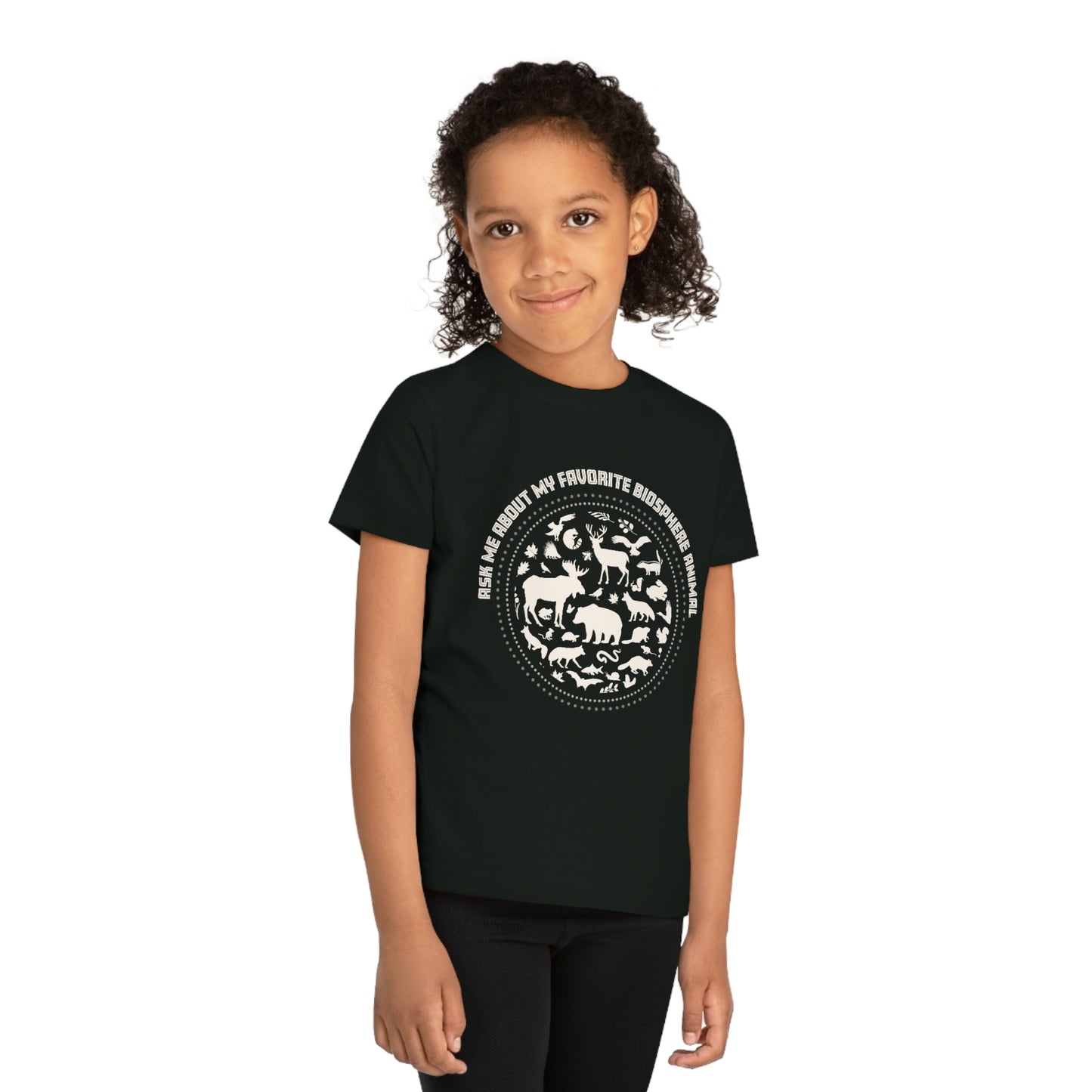 "Ask Me About My Favourite Biosphere Animal" Kids' Organic T-Shirt