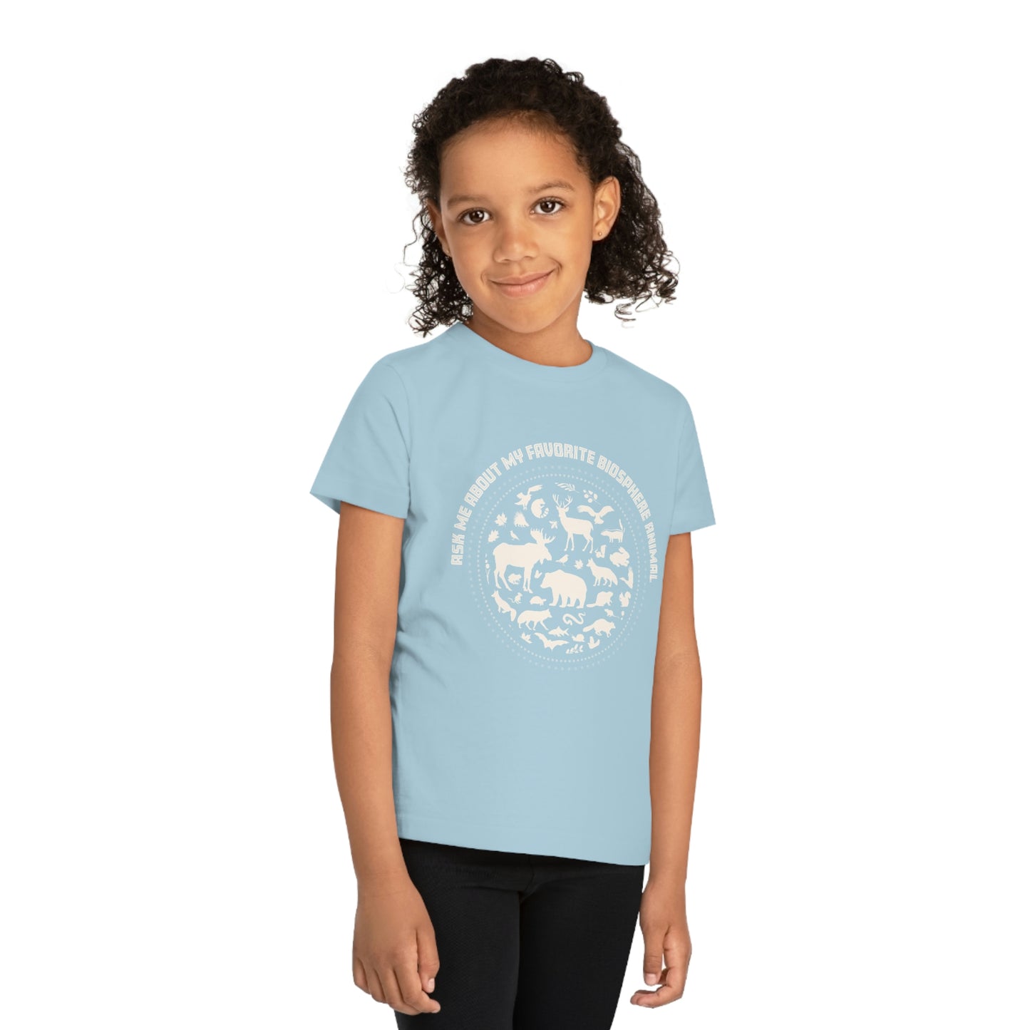 "Ask Me About My Favourite Biosphere Animal" Kids' Organic T-Shirt