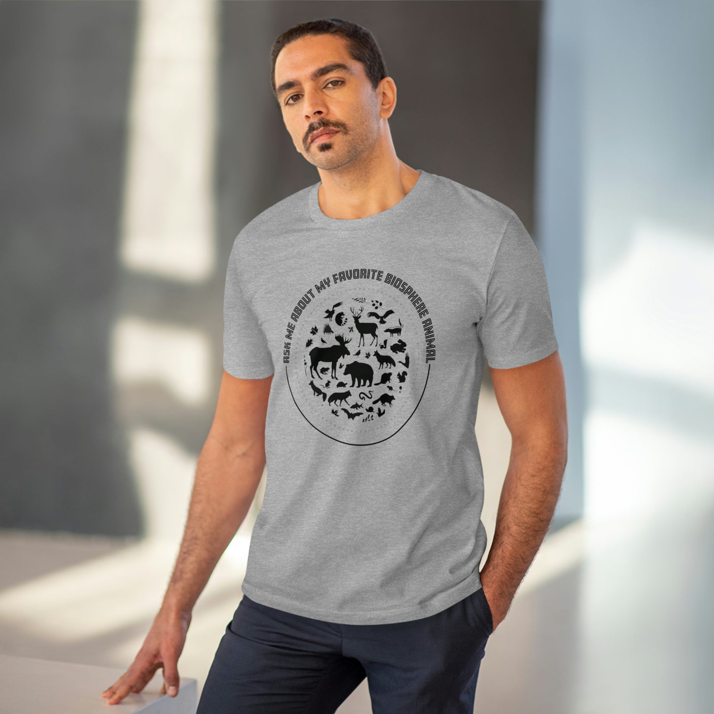 "Ask Me About My Favourite Biosphere Animal" Organic T-Shirt