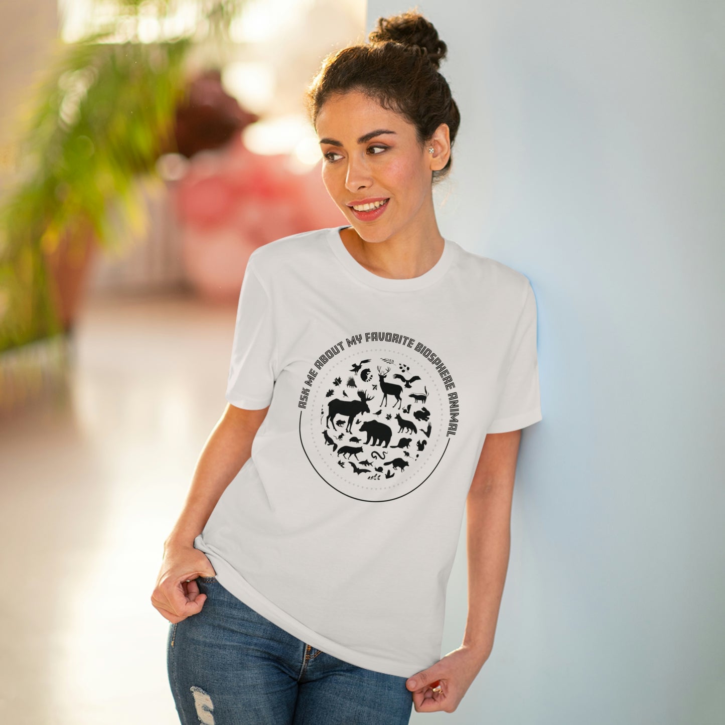 "Ask Me About My Favourite Biosphere Animal" Organic T-Shirt