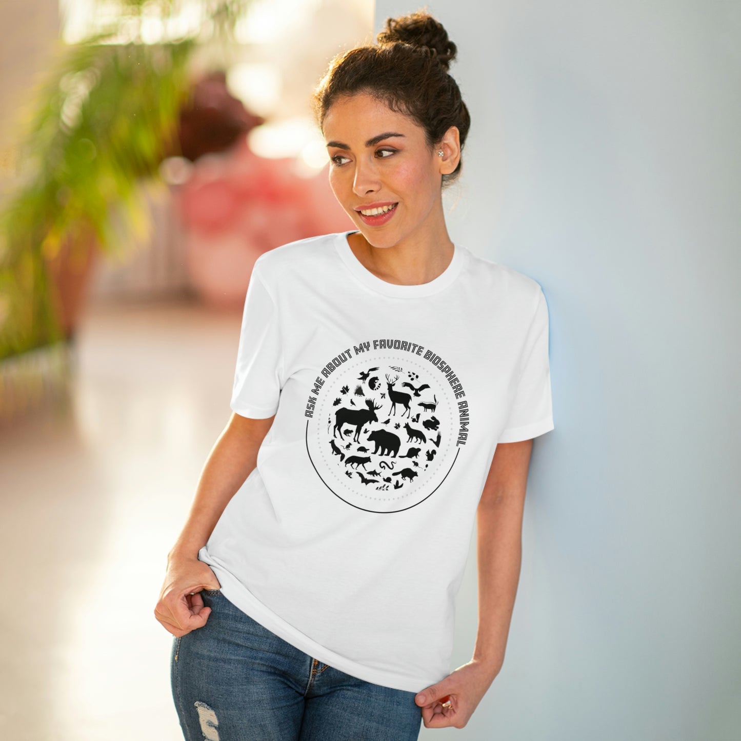 "Ask Me About My Favourite Biosphere Animal" Organic T-Shirt