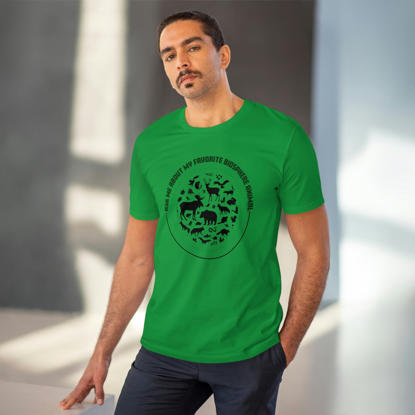 "Ask Me About My Favourite Biosphere Animal" Organic T-Shirt