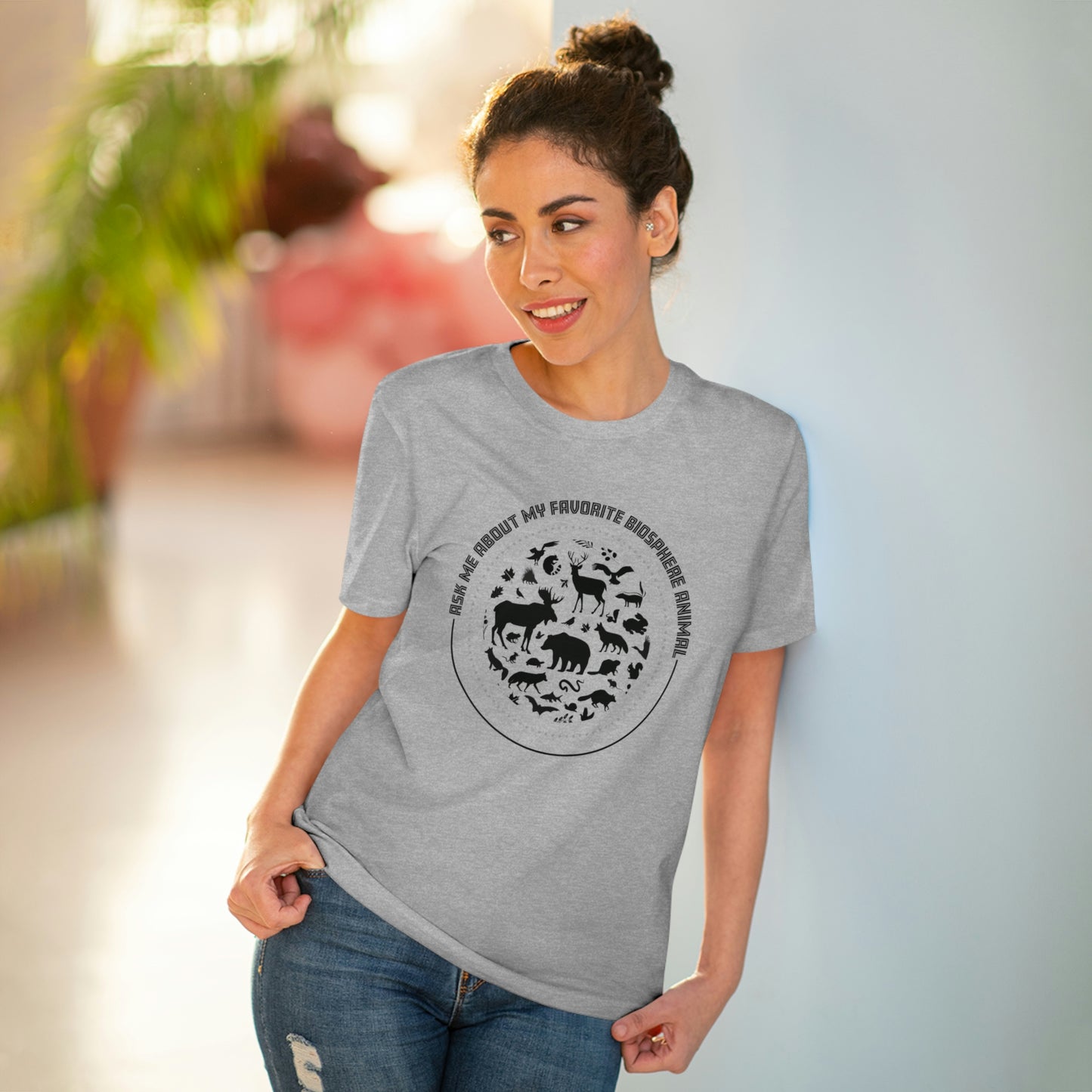 "Ask Me About My Favourite Biosphere Animal" Organic T-Shirt