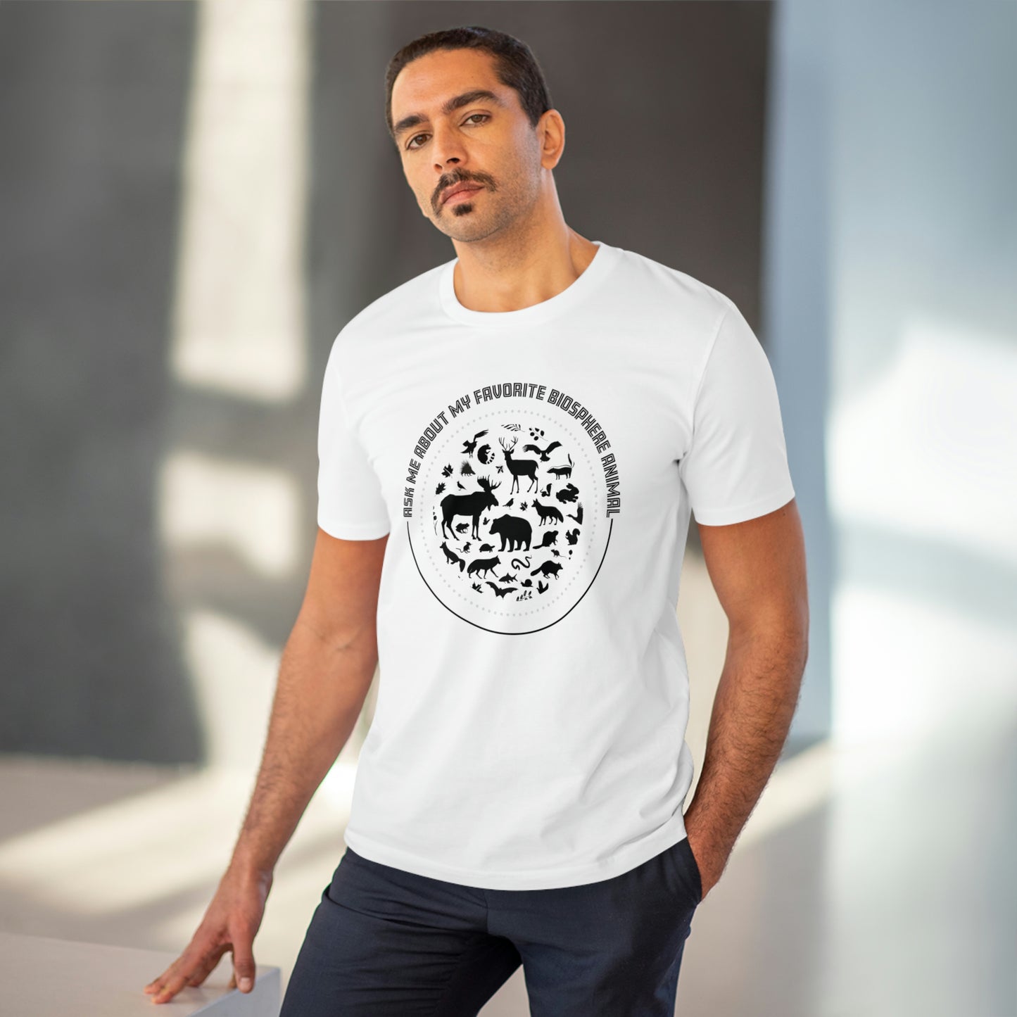 "Ask Me About My Favourite Biosphere Animal" Organic T-Shirt