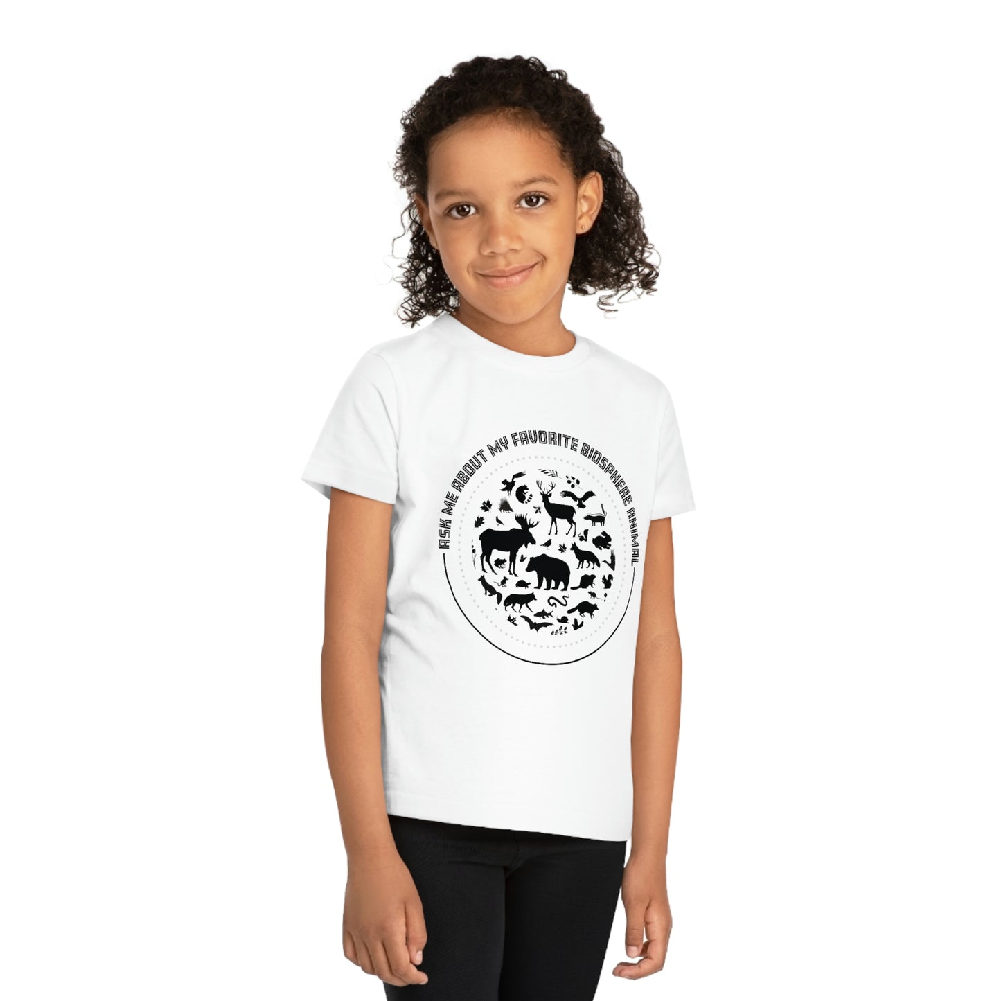 "Ask Me About My Favourite Biosphere Animal" Kids Organic T-Shirt