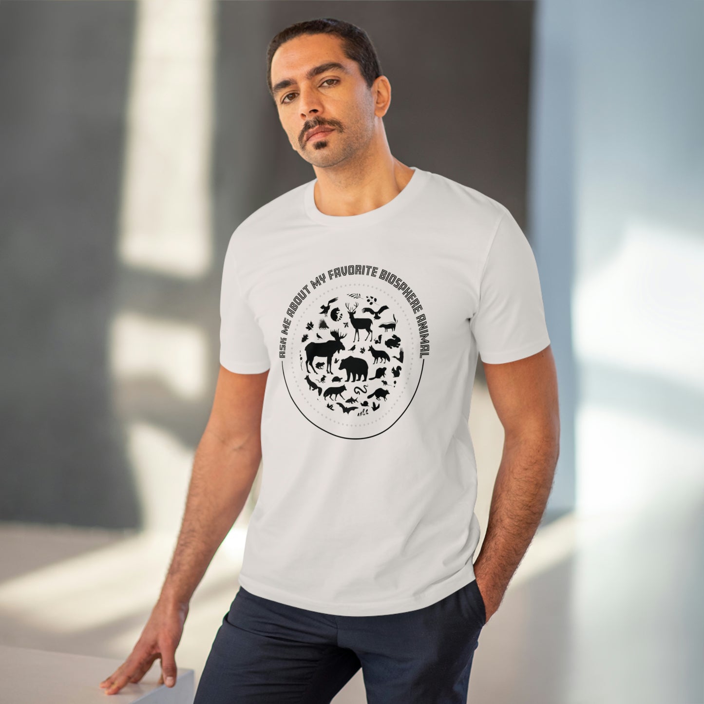 "Ask Me About My Favourite Biosphere Animal" Organic T-Shirt