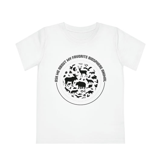 "Ask Me About My Favourite Biosphere Animal" Kids Organic T-Shirt