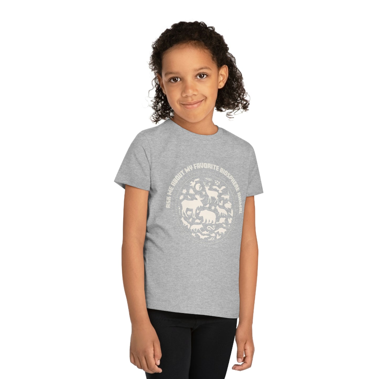 "Ask Me About My Favourite Biosphere Animal" Kids' Organic T-Shirt