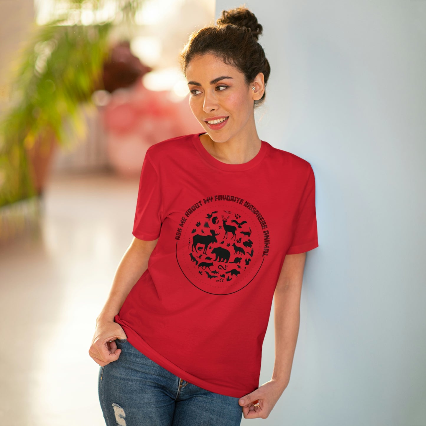 "Ask Me About My Favourite Biosphere Animal" Organic T-Shirt